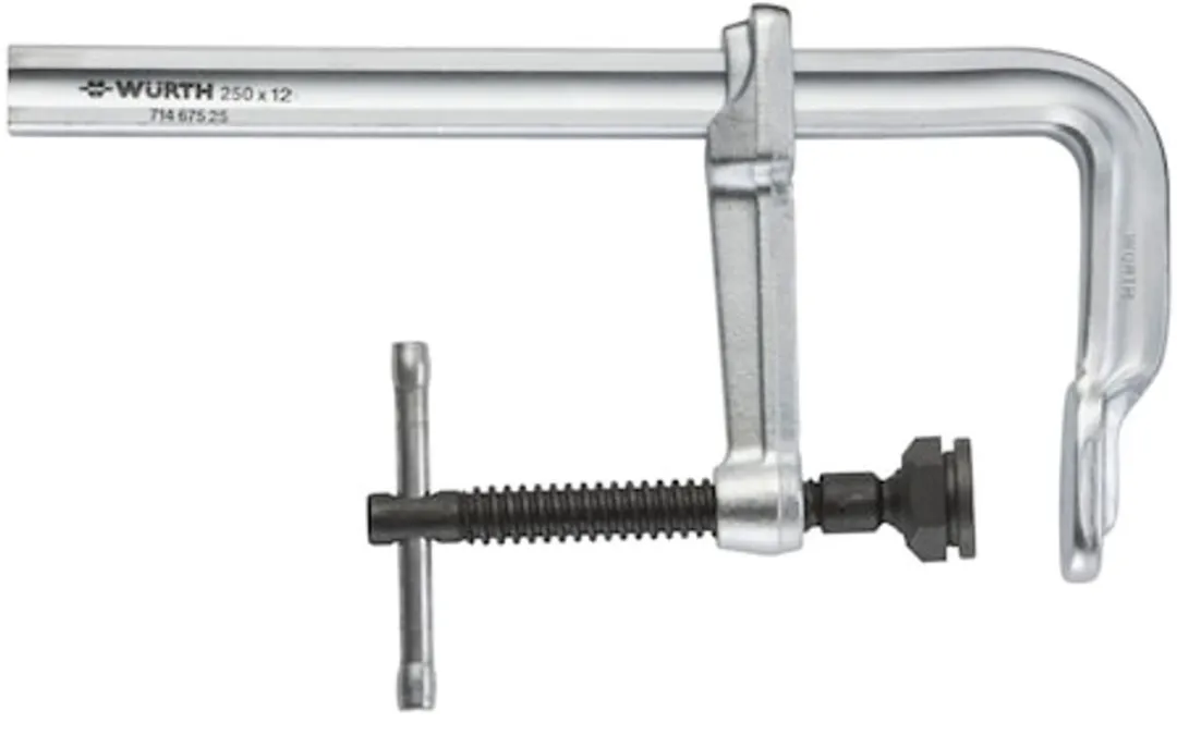Würth Massief Stalen Schroefklem T-greep Zwaar SCHROEFKLEM-VOLSTAAL-800X120MM
