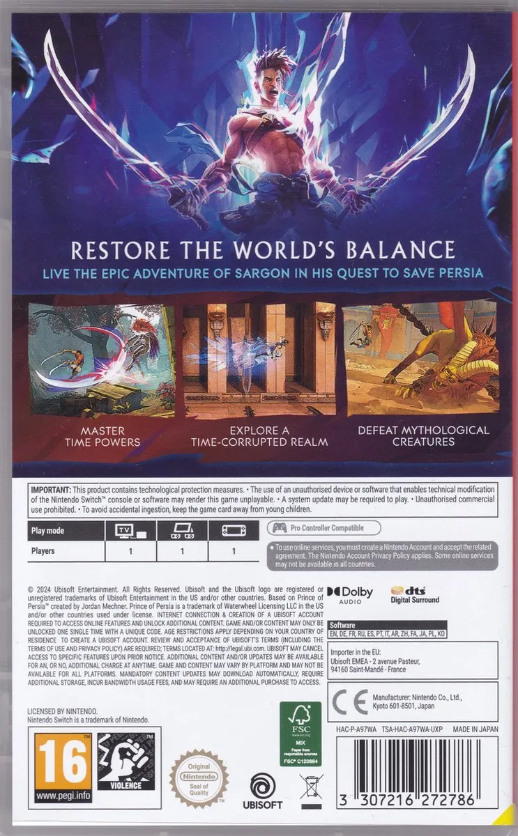 Ubisoft Prince of Persia: The Lost Crown Switch