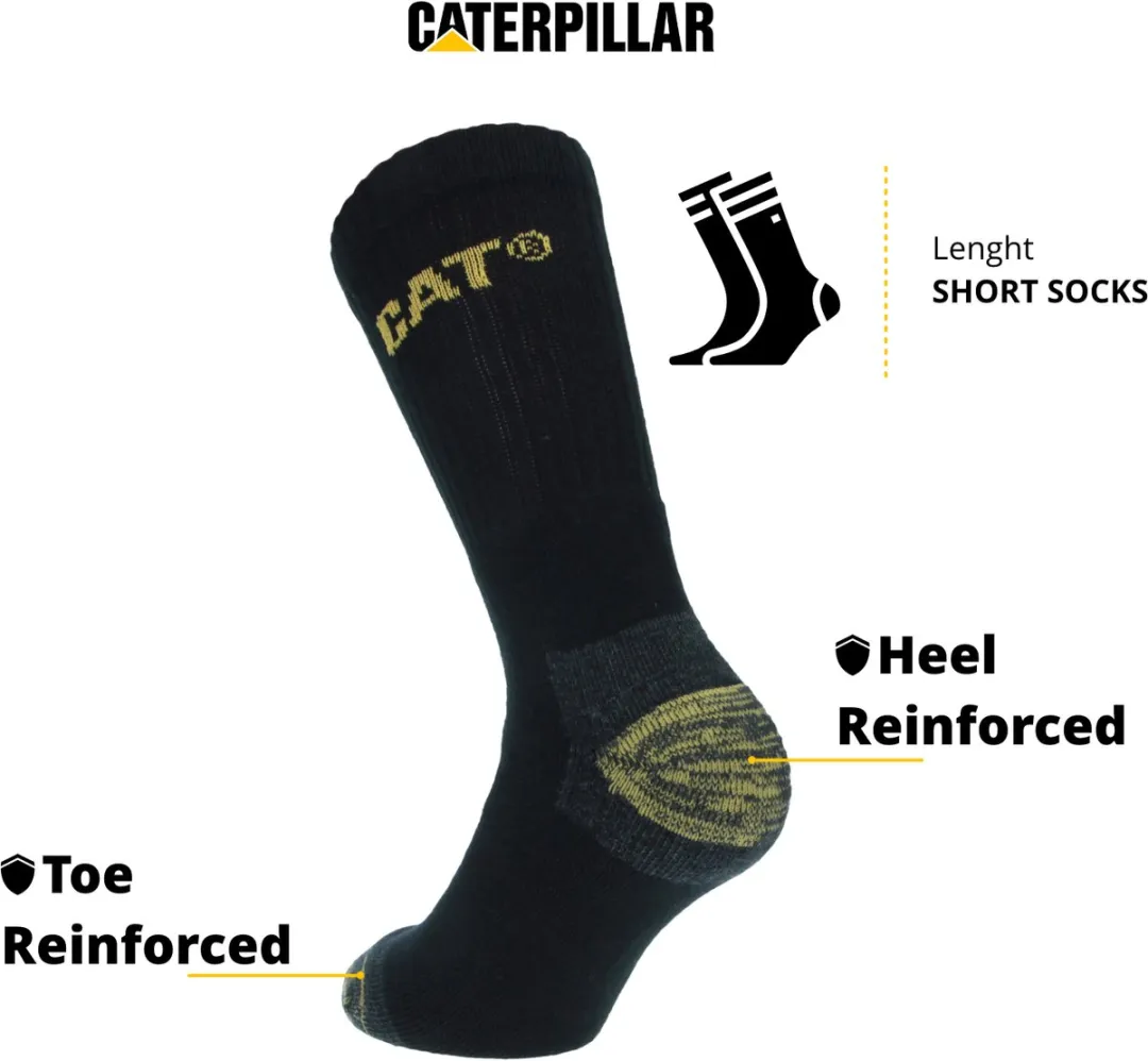 Caterpillar Premium Werksokken 6 Paar - Kuithoogte - Zwart