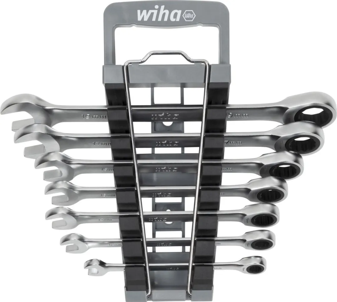 Wiha 45244 Steek-ringratelsleutel 8-delig 8-19mm