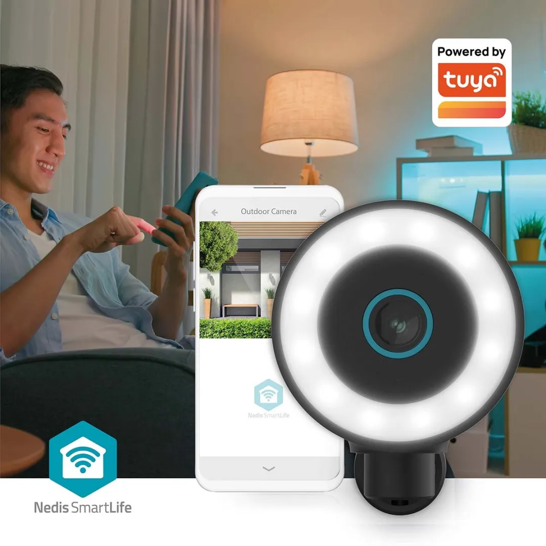 Nedis SmartLife WIFICO41CBK Beveiligingscamera - 8MP - 4K - IP65 - Zwart
