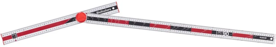 Hultafors Stukadoors Winkelhaak PS 90 - Rood/Zilver/Zwart