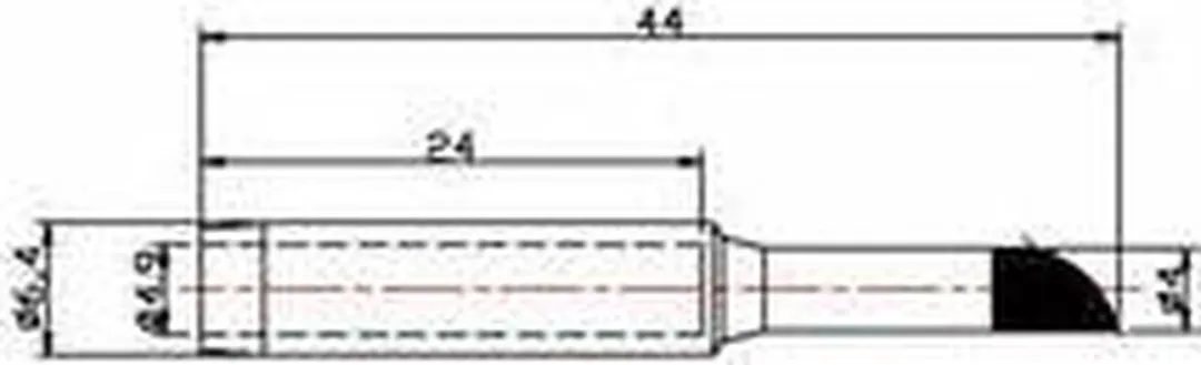 TOOLCRAFT TO-6309384 Soldeerpunt 4mm - 45° - 44mm