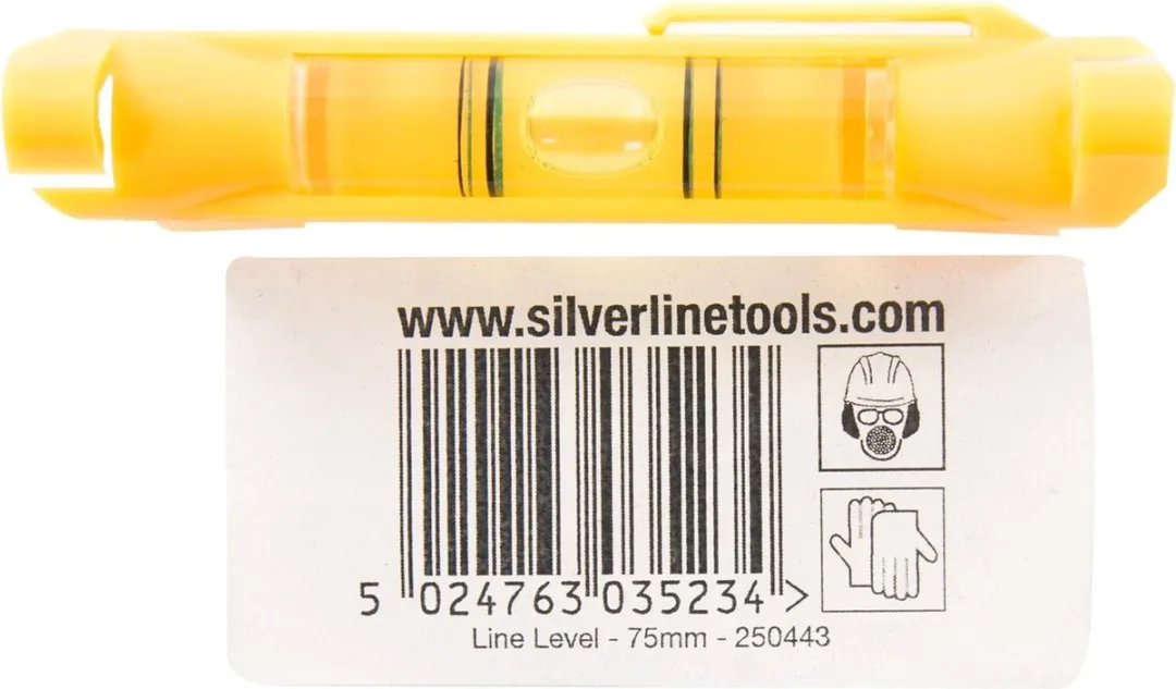 Silverline Lijnwaterpas 75mm - Geel