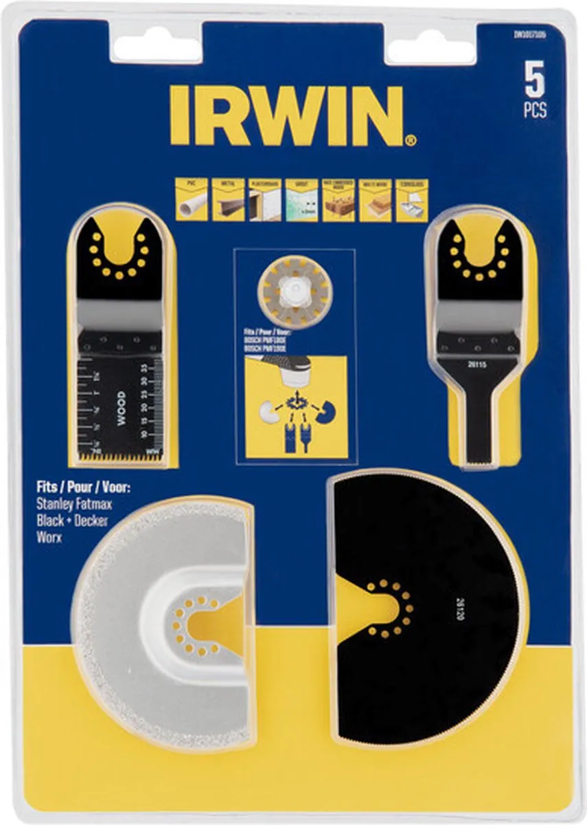 Irwin Set Segmentzaagbladen 4 Stuks - Oscillerend