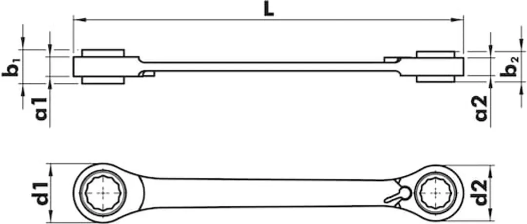Würth Dubbele Ratelringsleutel 4-in-1 0714257013 - 8-13mm