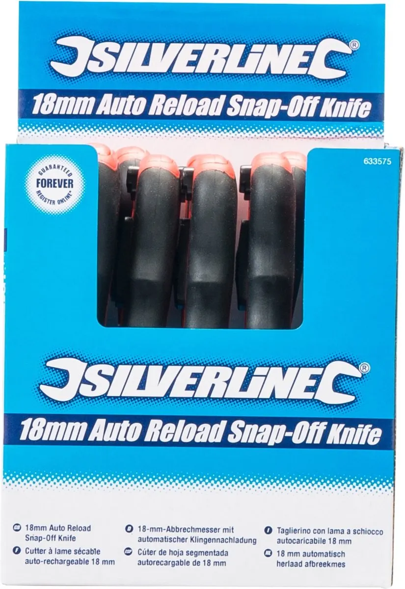 Silverline Automatisch Herlaadbaar Afbreekmes 18mm - 10 Stuks - afbeelding 6 van 6