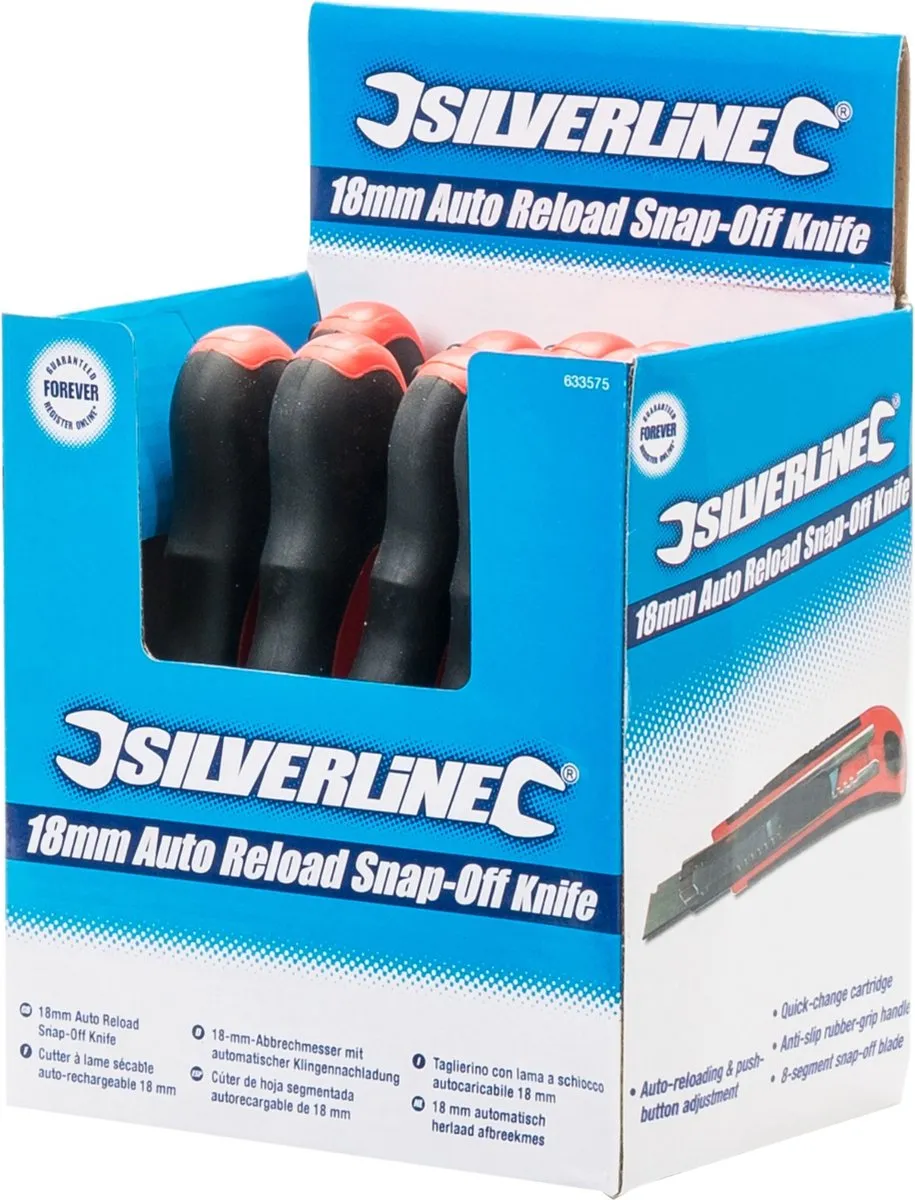 Silverline Automatisch Herlaadbaar Afbreekmes 18mm - 10 Stuks