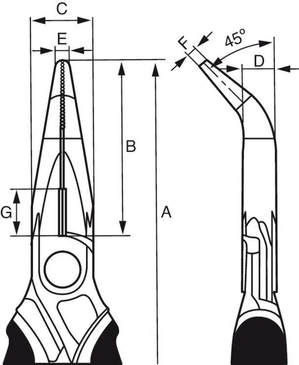 Bahco 2427 GC-160IP Platte rondbektang 160mm