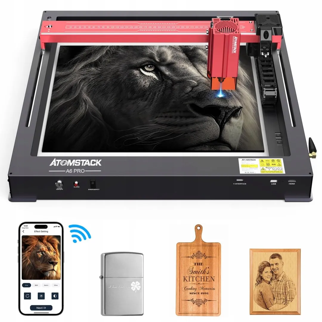 ATOMSTACK A6 PRO Lasergraveermachine | 500 mm/s | 6W laservermogen | App-bediening |Nauwkeurigheid 0,02 mm | 6W laservermogen| Geschikt voor meerdere materialen | Perfect voor beginners