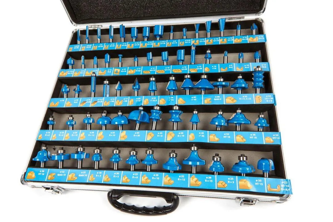 HBM 66-delige Houtfrezenset 8mm Opname