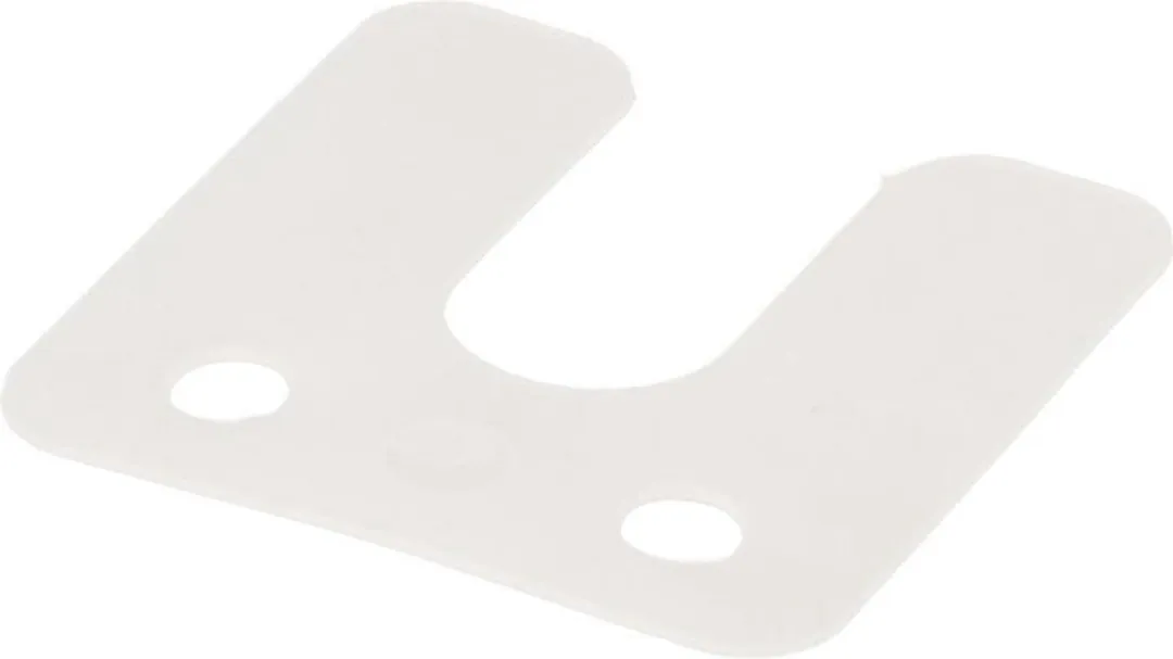 GB Stelplaat met sleuf 70x70x1mm Transparant