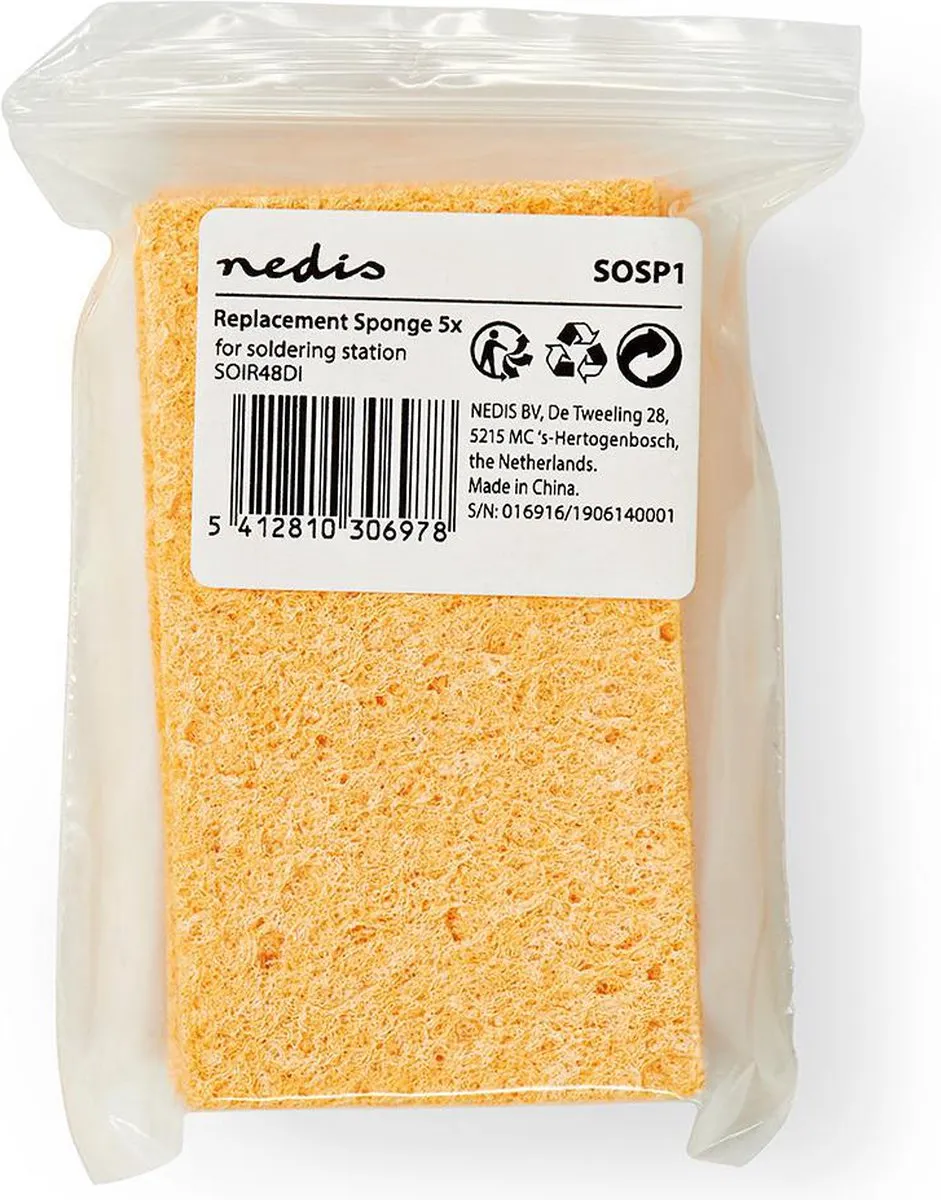 Nedis Vervangende Spons SOIR48DI - Geel - afbeelding 6 van 6