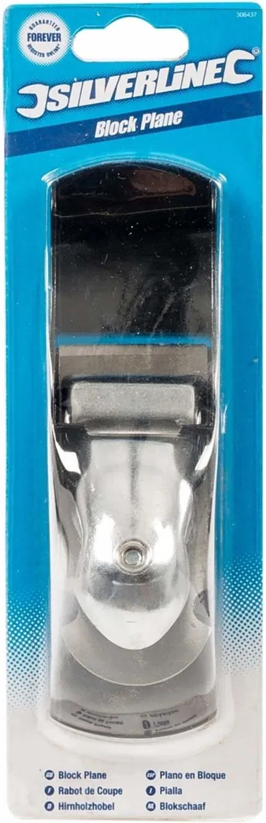Silverline Stalen Blokschaaf 45x165mm - Carbon Staal