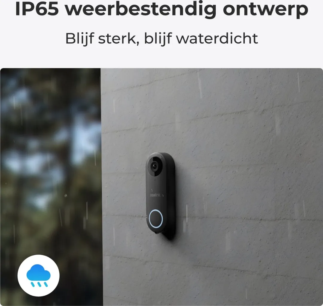 Reolink 2K WiFi Video Deurbel - Zwart