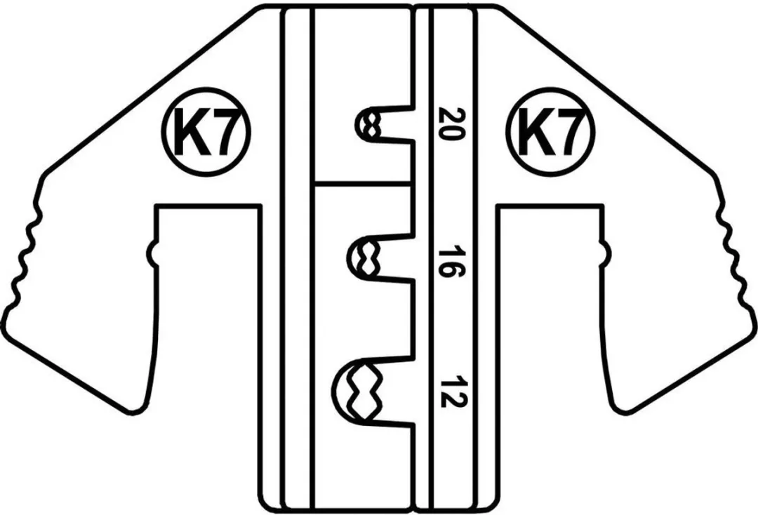 TOOLCRAFT PLE-0K7 Krimpinzetstuk Duits K7 - 12-20 AWG - Kleurloos