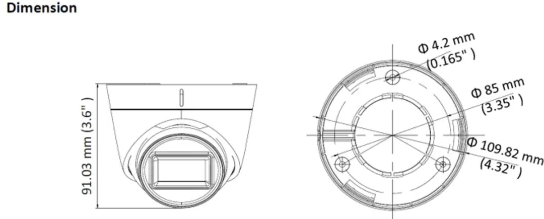 Hikvision DS-2CE78H8T-IT3F Turret Camera 5MP - 2,8mm - Zwart/Wit