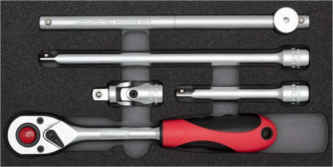 Gedore RED R22150008 5-delig Ratelset 1/2" - Zwart