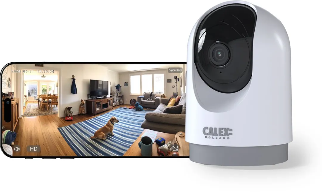 Calex Smart Security 5501001280 PTZ Binnencamera - 2K - Duopack Wit