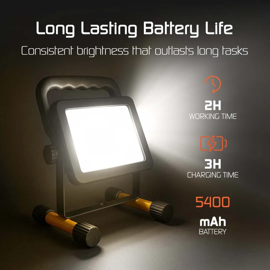 LEDVION LV50054 USB-C Bouwlamp 20W 6500K - Zwart