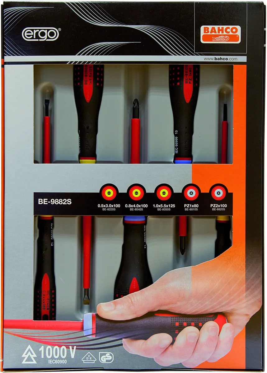Bahco Ergo BE-9881S Schroevendraaierset - 5-delig