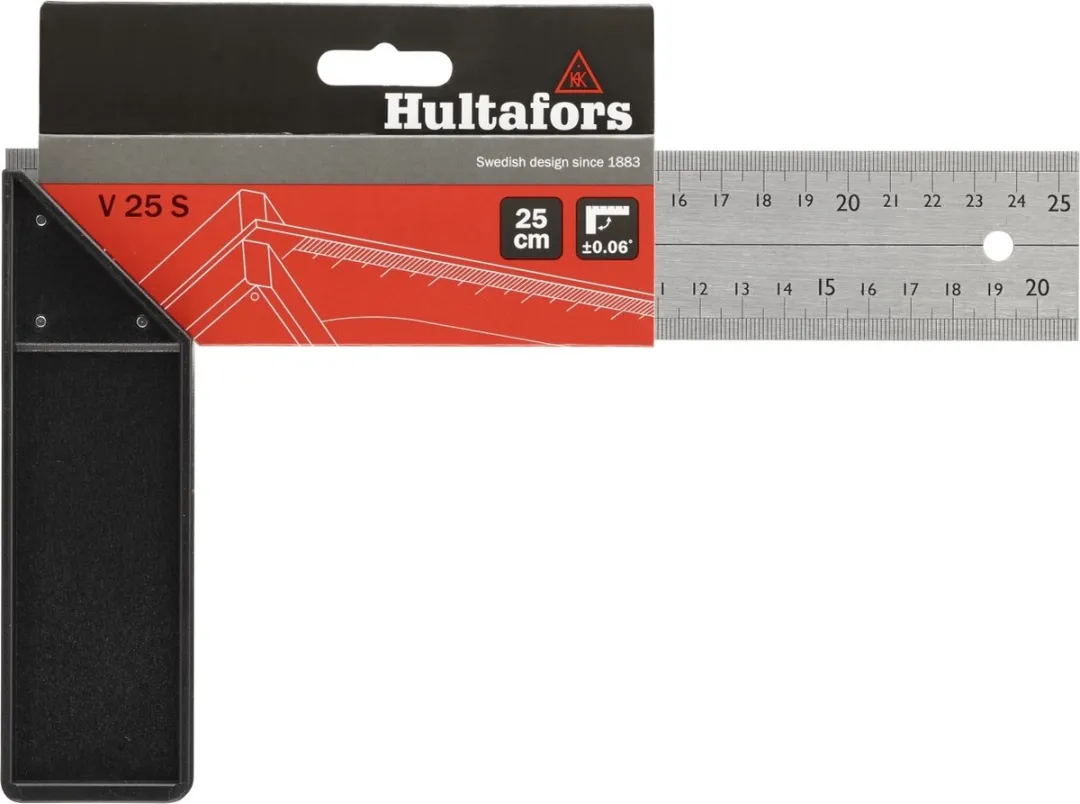 Hultafors Winkelhaak ABS/RVS V 25 Semi-Pro 250mm
