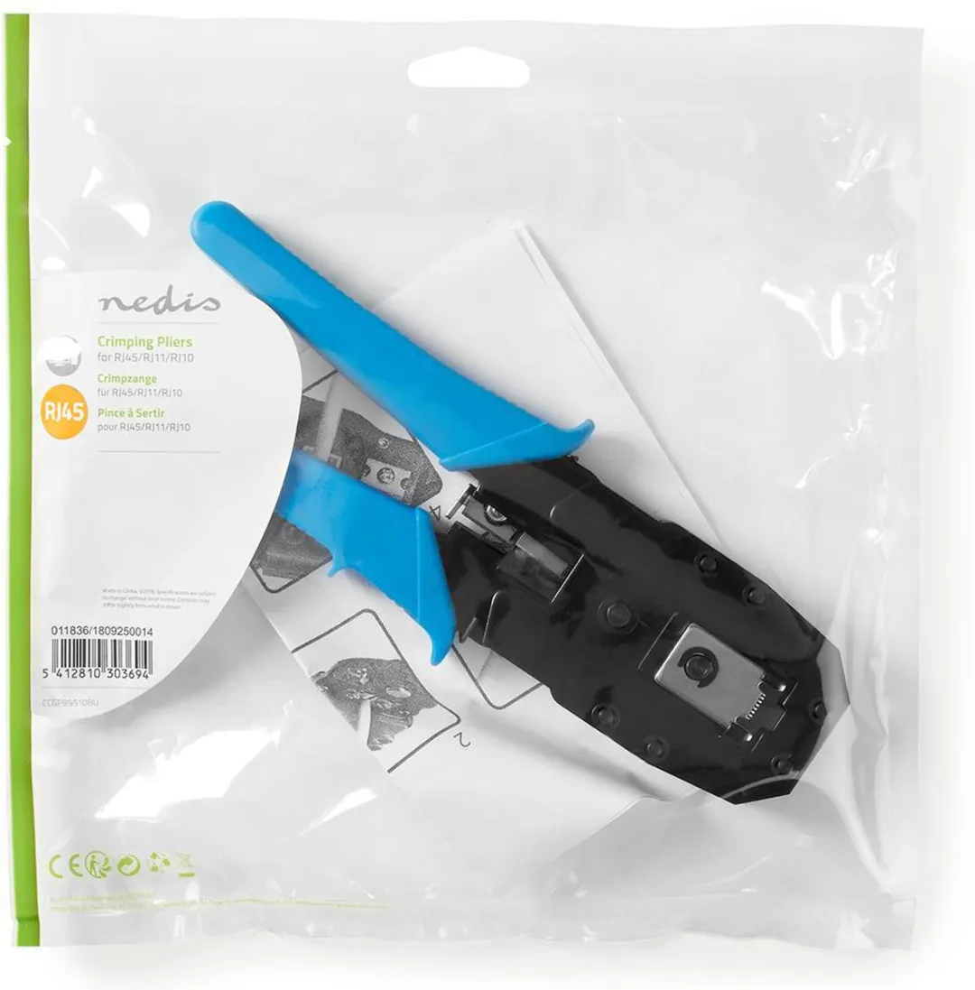 Nedis Krimptang CAT5/6/6a RJ11/RJ45 - Blauw