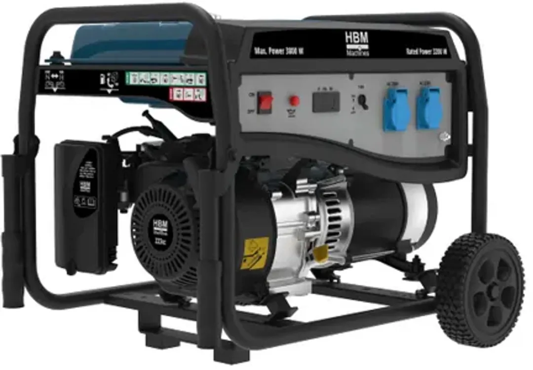 HBM Generator Aggregaat 230V 3800W - 223cc Benzinemotor