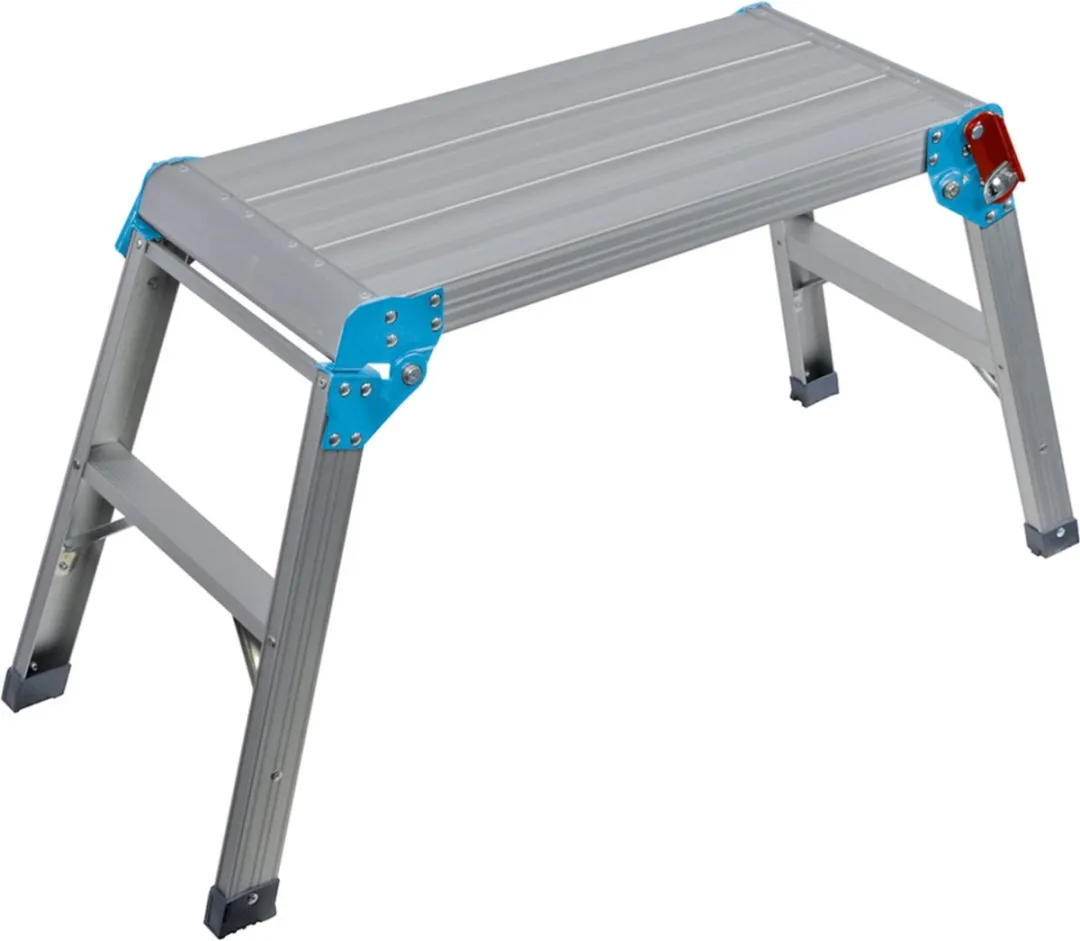 Silverline Inklapbaar krukje - aluminium - 150 kg draagcapaciteit - 91 x 41,5 x 50 cm