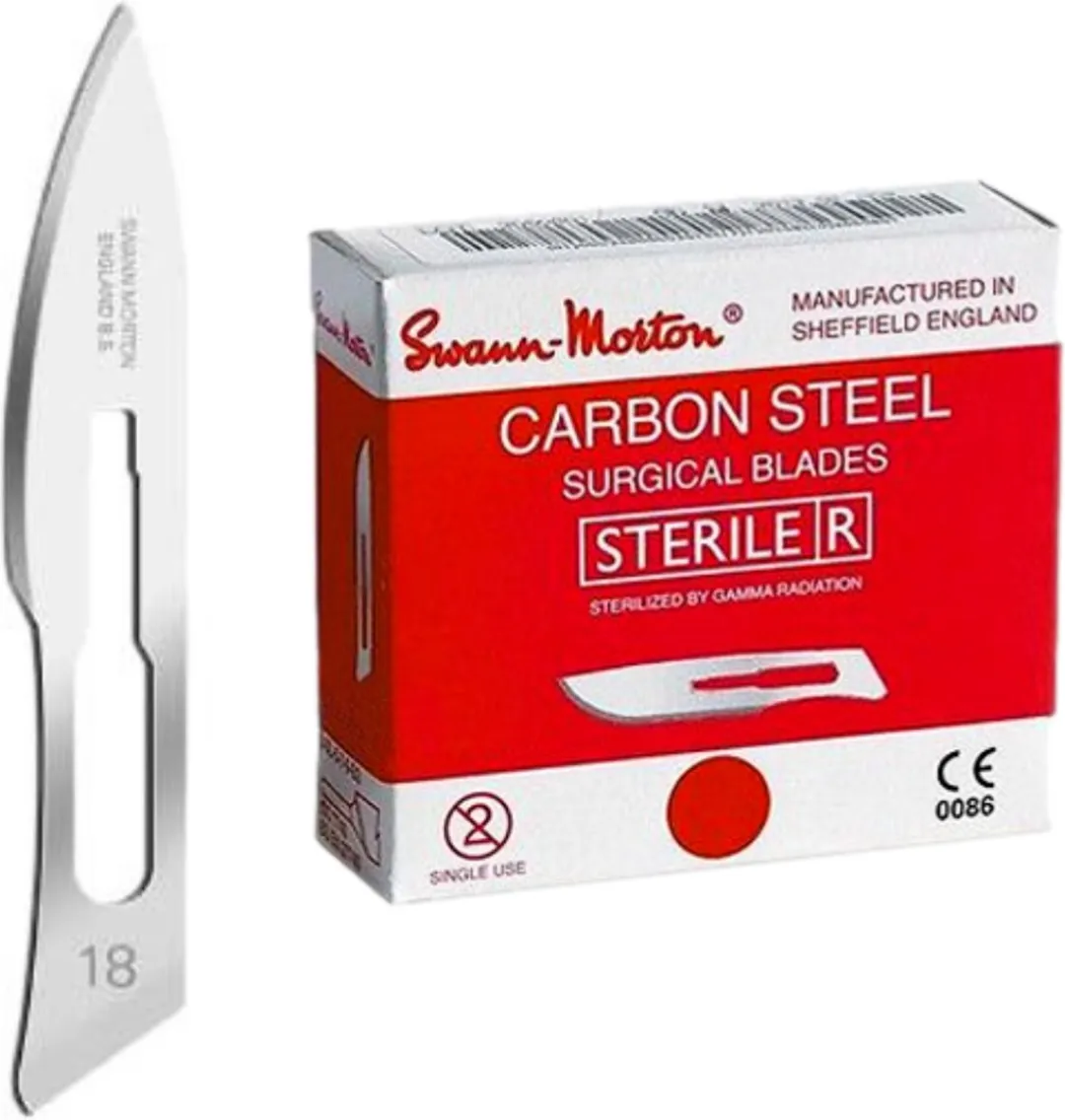 Swann Morton Mes 18 - 100 Stuks - RVS