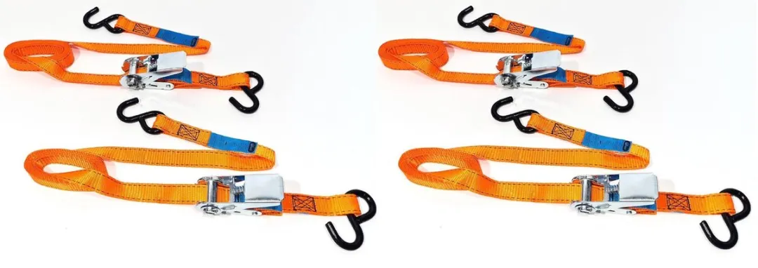 Jumbo Spanband 350cm 25mm - 4 Stuks - 440kg - Fluorooranje
