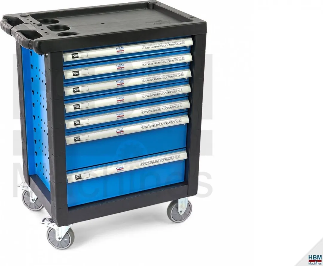 HBM HB-9627 Gereedschapswagen - 196-delig - Blauw