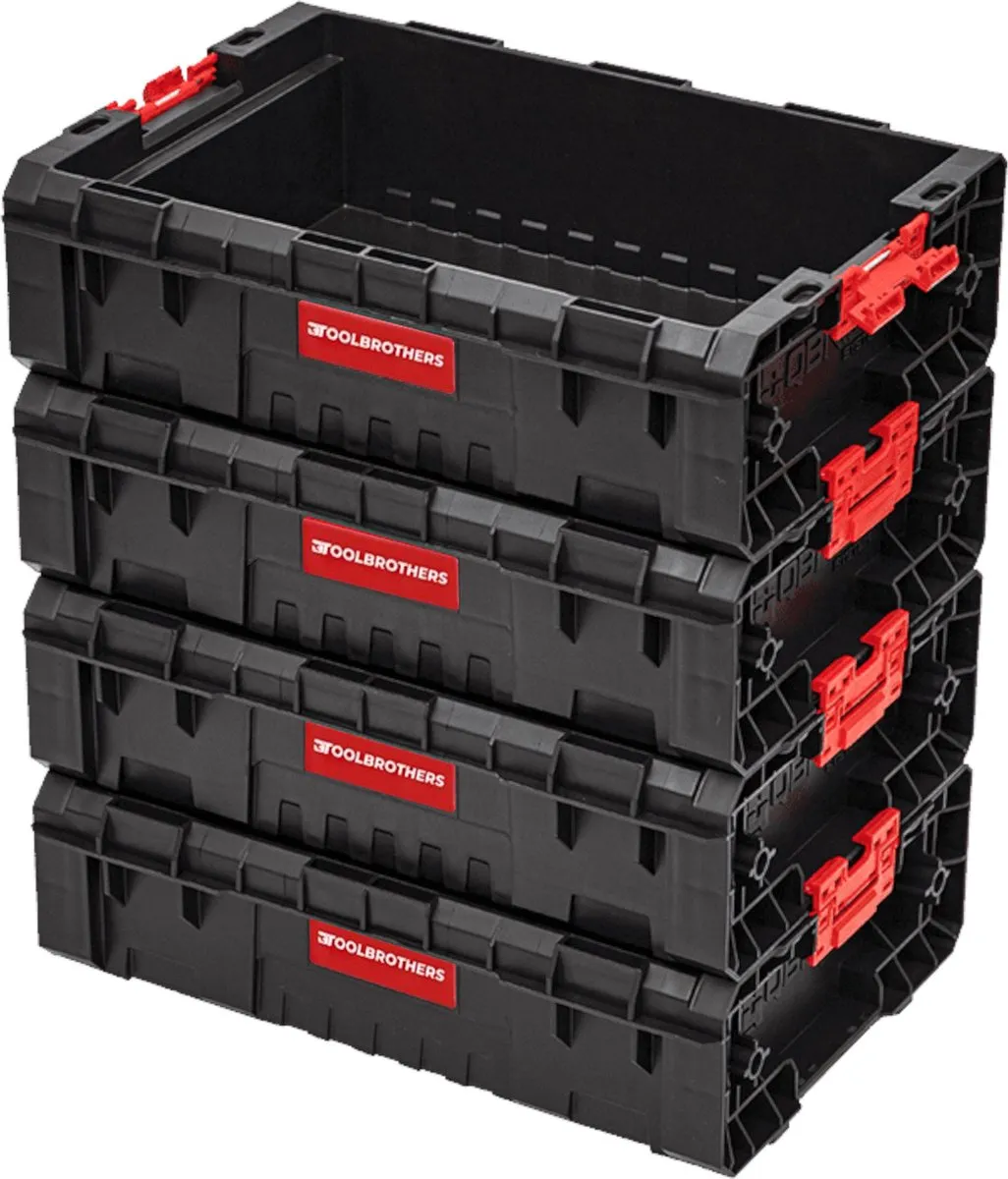 Toolbrothers RHINO L Gereedschapskoffer ECO 9L - Rood/Zwart - afbeelding 2 van 6