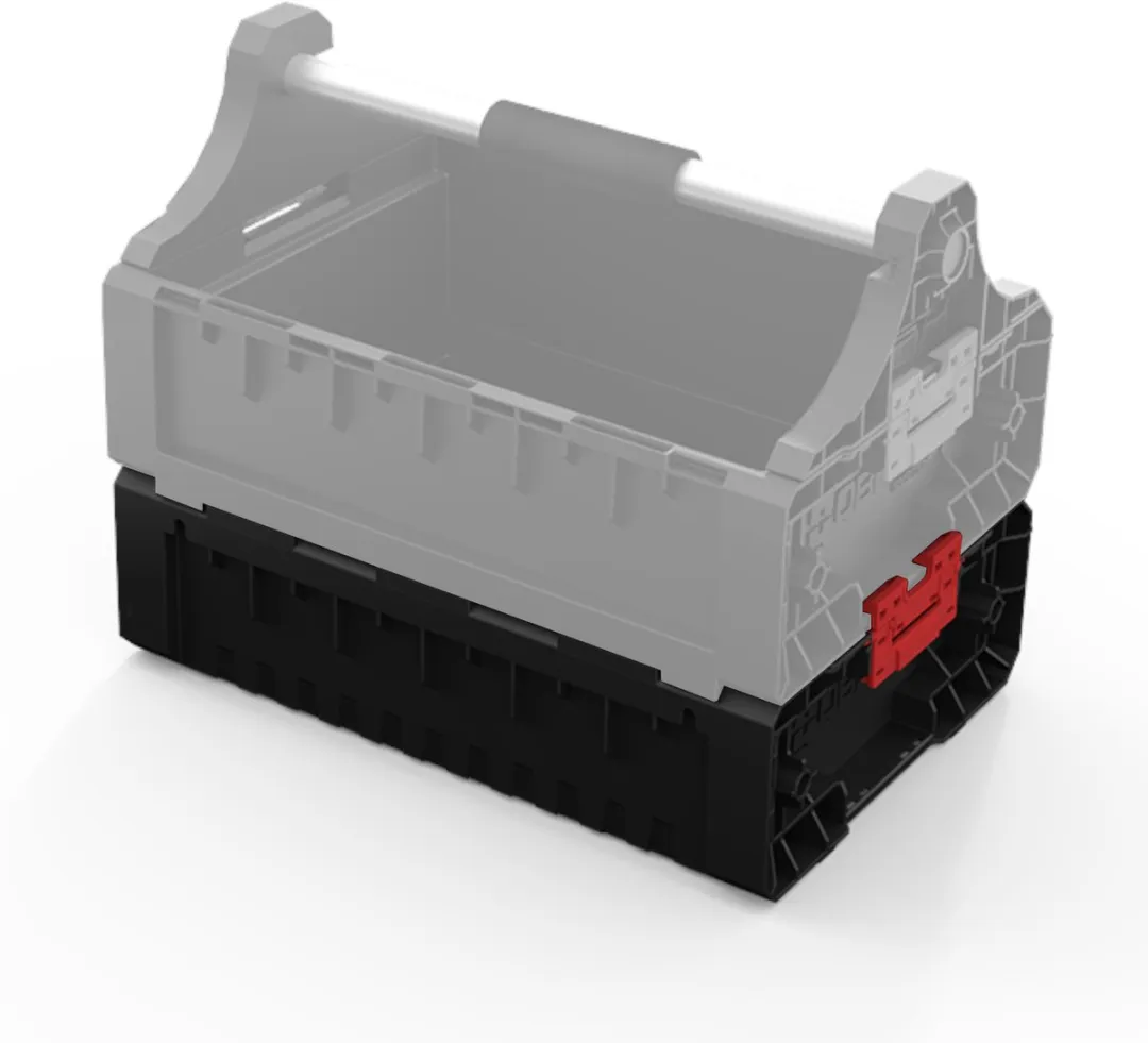 Toolbrothers RHINO L Gereedschapskoffer ECO 9L - Rood/Zwart - afbeelding 6 van 6