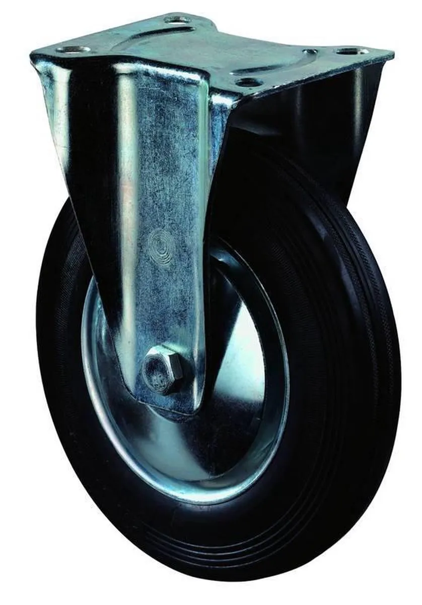 Westfalia Bokwiel met massief rubberen banden 80mm - Wit
