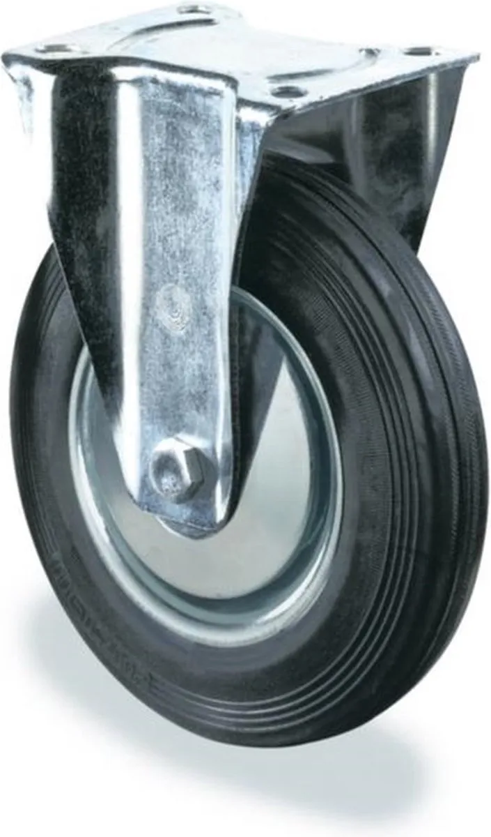 Westfalia Bokwiel met massief rubberen banden 80mm - Wit