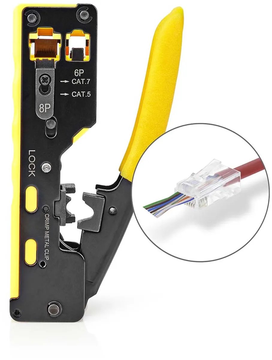 Nedis Krimptang CAT5-CAT7 RJ12/RJ45 - Zwart