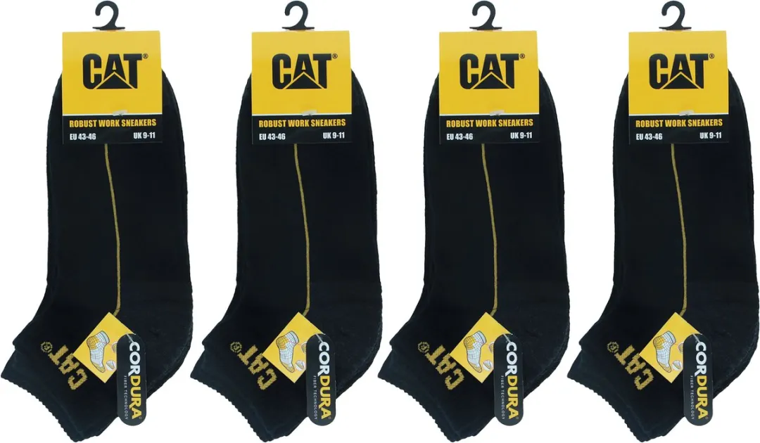 Caterpillar Robust Sneaker Werksokken - 12 Paar - Zwart