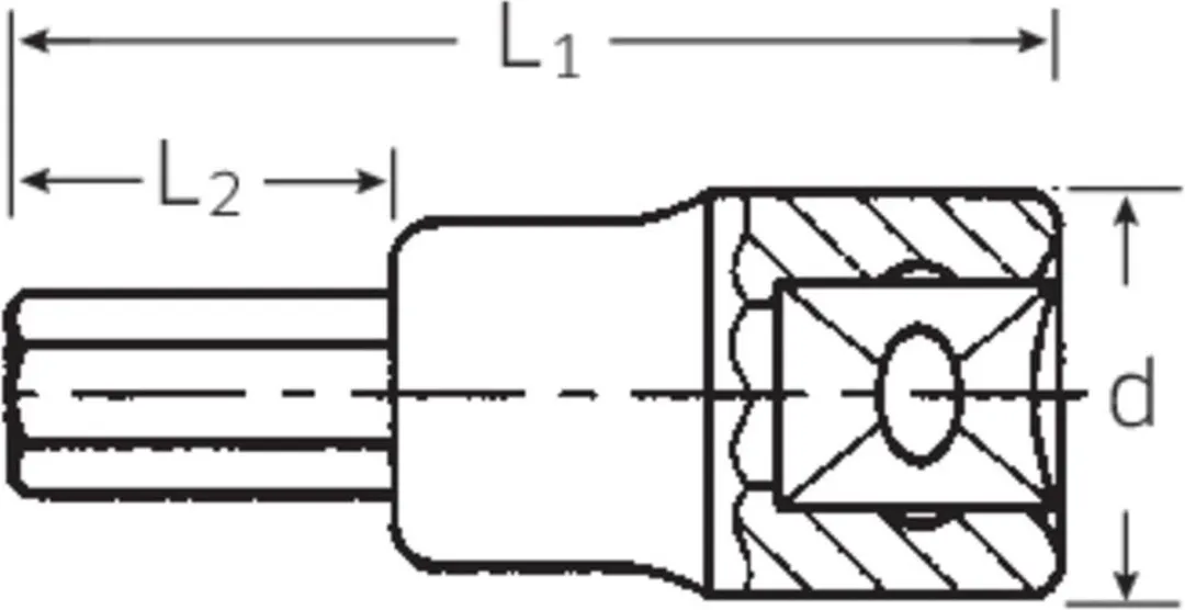 Stahlwille 49 3 02050003 Inbus Dopsleutel-bitinzet 3/8" - 3mm
