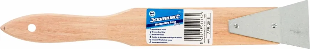 Silverline Houten Staalborstel met Schraper 6 Rijen 290mm