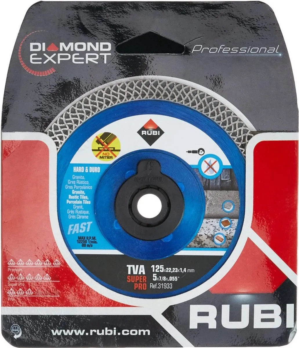 Rubi Diamantschijf 125mm TVA Turbo Viper 22,2mm - Keramiek