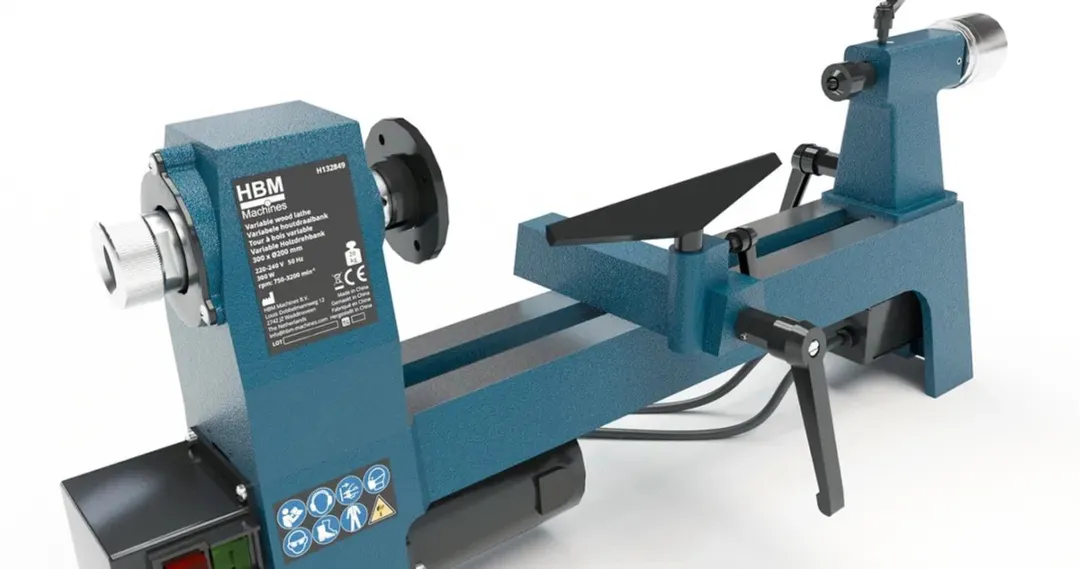 HBM H132849 Variabele Houtdraaibank 300W - 300x200mm