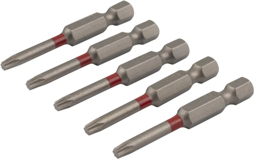 Dynaplus - Schroefbit - Torx 15 - 50mm - Rood (5 stuks)