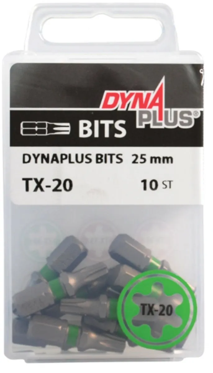 Dynaplus - Schroefbit - Torx 15 - 50mm - Rood (5 stuks)
