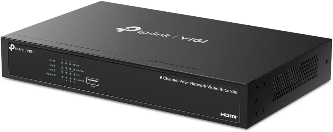 TP-Link VIGI NVR1008H-8P NVR - 8 Kanalen - Zwart