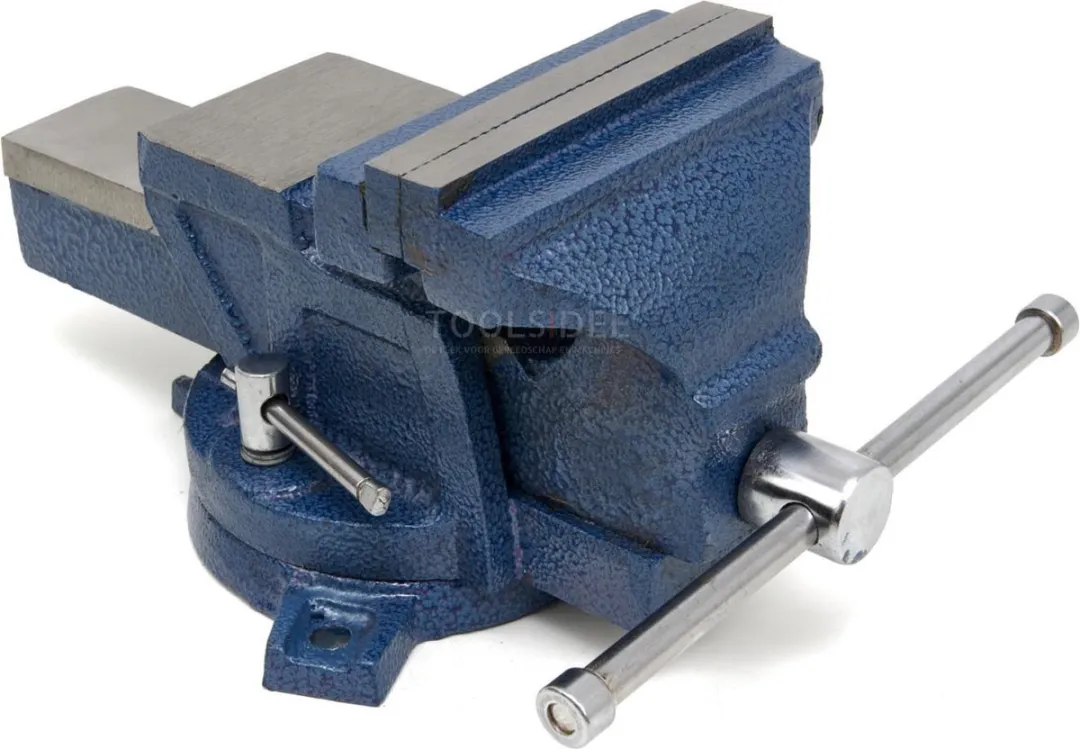 HBM Profi 125mm Bankschroef met draaibaar onderstel