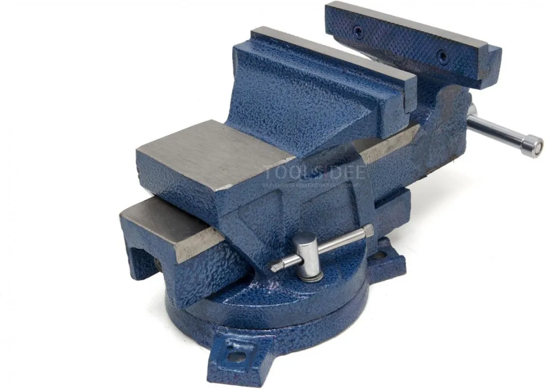 HBM Profi 125mm Bankschroef met draaibaar onderstel