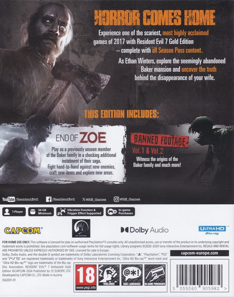 Capcom Resident Evil Biohazard Gold Edition