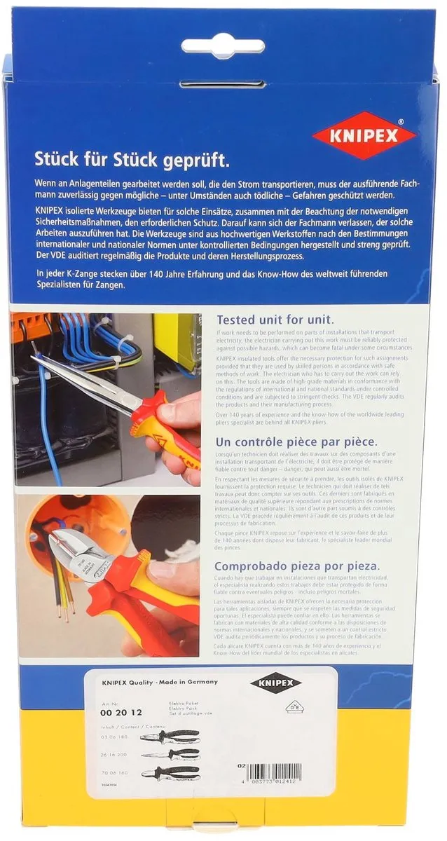 Knipex Elektro-set 00 20 12 - 3-delig