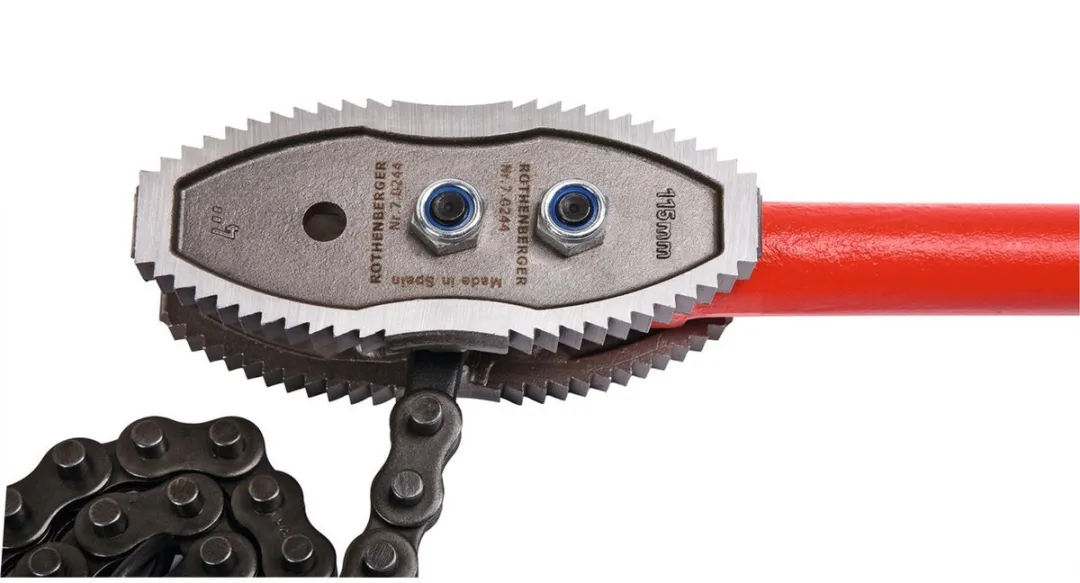 Rothenberger Heavy Duty Kettingpijptang 4" 70244 - Zilver/Rood